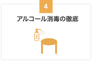 アルコール消毒の徹底