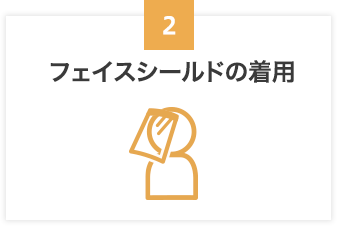 フェイスシールドの着用